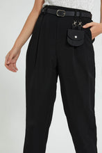 Load image into Gallery viewer, Redtag-Black-Pant-With-Belt-Bag-Celebrity-Trousers,-Colour:Black,-Filter:Women&#39;s-Clothing,-New-In,-New-In-LDC,-Non-Sale,-S22B,-Section:Women-Women&#39;s-
