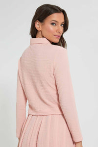 Redtag-Pink-Textured-Button-Down-Blouse-Celebrity-Tops,-Colour:Pink,-Filter:Women's-Clothing,-New-In,-New-In-LDC,-Non-Sale,-S22B,-Section:Women-Women's-