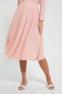 Redtag-Pink-Textured-Gathered-Skirt-Celebrity-Skirts,-Colour:Pink,-Filter:Women's-Clothing,-New-In,-New-In-LDC,-Non-Sale,-S22B,-Section:Women-Women's-