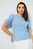 Redtag-Blue-Textured-Top-Tops-Women's-0