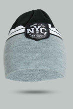 Load image into Gallery viewer, Redtag-Grey-And-Black-Knitted-Cap-Beanies-Men&#39;s-

