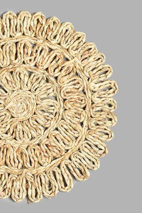 Redtag-Brown-Round-Placemat-Placemats-Home-Dining-