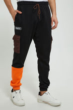 تنزيل الصورة على معرض الصور، Redtag-Black-Cargo-Jogger-Joggers-Men&#39;s-
