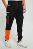 Redtag-Black-Cargo-Jogger-Joggers-Men's-