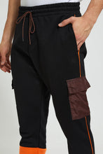 تنزيل الصورة على معرض الصور، Redtag-Black-Cargo-Jogger-Joggers-Men&#39;s-
