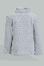 Load image into Gallery viewer, Redtag-Grey-Mandarin-Collared-Long-Sleeve-Pique-Polo-Colour:Grey,-Filter:Infant-Boys-(3-to-24-Mths),-Infant-Boys-T-Shirts,-New-In,-New-In-INB,-Non-Sale,-Section:Kidswear,-W21B-Infant-Boys-3 to 24 Months
