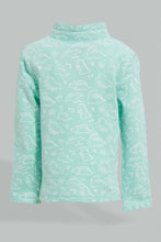 Load image into Gallery viewer, Redtag-Green-Printed-Mandarin-Long-Sleeve-Pique-Polo-Colour:Green,-Filter:Infant-Boys-(3-to-24-Mths),-Infant-Boys-T-Shirts,-New-In,-New-In-INB,-Non-Sale,-Section:Kidswear,-W21B-Infant-Boys-3 to 24 Months
