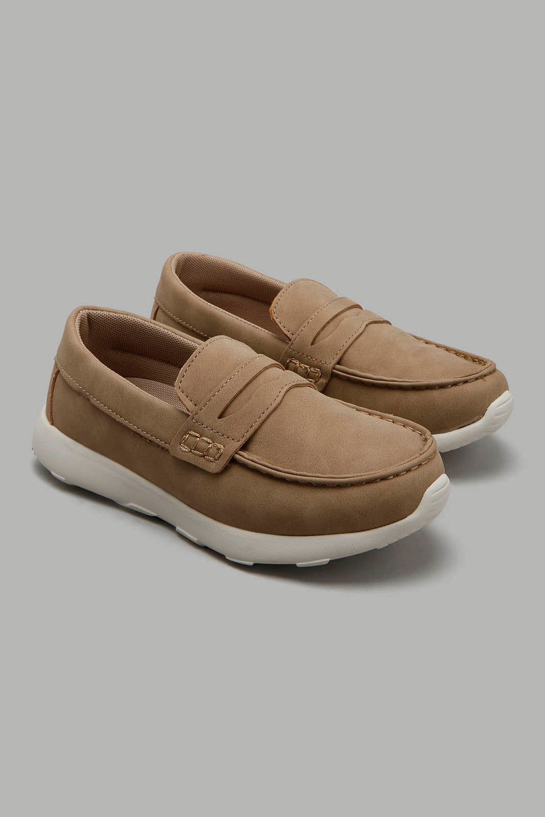 Redtag-Taupe-Peny-Loafer-Loafers-Senior-Boys-5 to 14 Years