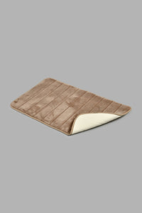 Redtag-Beige-Memory-Foam-Bathmat-Bathmats-Home-Bathroom-