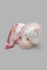 Redtag-White-Character-Faux-Fur-Cross-Body-Colour:White,-Deals:20%OFF,-Filter:Girls-Accessories,-GIR-Handbags,-New-In,-New-In-GIR-ACC,-Non-Sale,-W21B-Girls-INFANT