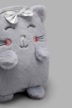 Load image into Gallery viewer, Redtag-Grey-Character-Faux-Fur-Backpack-Backpacks-Girls-
