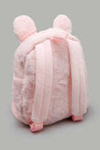 Load image into Gallery viewer, Redtag-Pink-Character-Faux-Fur-Backpack-Backpacks-Girls-
