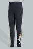 Redtag-Black-Tom-And-Jerry-Legging-Leggings-Girls-2 to 8 Years