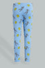 Redtag-Blue-Tweety-Legging-Leggings-Girls-2 to 8 Years