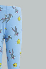 تنزيل الصورة على معرض الصور، Redtag-Blue-Tweety-Legging-Leggings-Girls-2 to 8 Years
