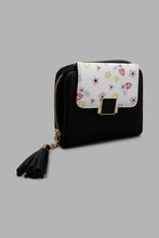 Load image into Gallery viewer, Redtag-Black-Floral-Printed-Purse-Purses-Girls-
