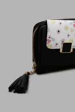 Load image into Gallery viewer, Redtag-Black-Floral-Printed-Purse-Purses-Girls-
