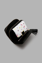 Load image into Gallery viewer, Redtag-Black-Floral-Printed-Purse-Purses-Girls-
