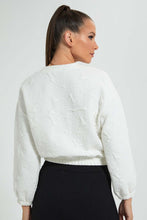 تنزيل الصورة على معرض الصور، Redtag-White-Textured-Sweatshirt-Celebrity-Sweatshirts,-Colour:White,-Filter:Women&#39;s-Clothing,-New-In,-New-In-LDC,-Non-Sale,-S22A,-Section:Women-Women&#39;s-
