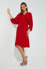 Redtag-Red-Knee-Length-Dress-Dresses-Women's-