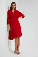 Load image into Gallery viewer, Redtag-Red-Knee-Length-Dress-Dresses-Women&#39;s-
