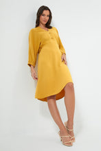 Load image into Gallery viewer, Redtag-Yellow-Knee-Length-Dress-Dresses-Women&#39;s-
