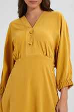 Load image into Gallery viewer, Redtag-Yellow-Knee-Length-Dress-Dresses-Women&#39;s-
