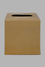 Load image into Gallery viewer, Redtag-Gold-Square-Tissue-Box-Holder-Tissue-Box-Holder-Home-Bathroom-
