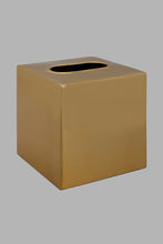 Load image into Gallery viewer, Redtag-Gold-Square-Tissue-Box-Holder-Tissue-Box-Holder-Home-Bathroom-
