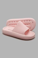 تنزيل الصورة على معرض الصور، Redtag-Pale-Pink-Textured-Slide-Sliders-Senior-Girls-5 to 14 Years
