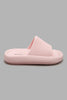 Redtag-Pale-Pink-Textured-Slide-Sliders-Senior-Girls-5 to 14 Years