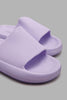 Redtag-Lilac-Textured-Slide-Sliders-Senior-Girls-5 to 14 Years