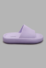 Load image into Gallery viewer, Redtag-Lilac-Textured-Slide-Sliders-Senior-Girls-5 to 14 Years
