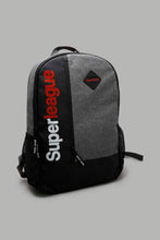 Load image into Gallery viewer, Redtag-Grey-&amp;-Black-Printed-Backpack-Messenger-Bags-Men&#39;s-
