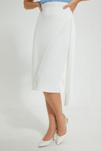 تنزيل الصورة على معرض الصور، Redtag-White-Symmetric-Draped-Skirt-Skirts-Women&#39;s-0
