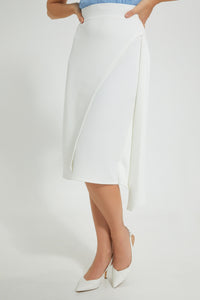 Redtag-White-Symmetric-Draped-Skirt-Skirts-Women's-0