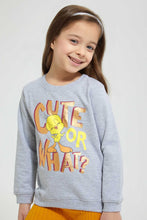 Load image into Gallery viewer, Redtag-Grey-Snoopy-Sweatshirt-Character,-Colour:Grey,-Filter:Girls-(2-to-8-Yrs),-Girls-Sweatshirts,-New-In,-New-In-GIR,-Non-Sale,-Section:Kidswear,-TBL,-W21B-Girls-2 to 8 Years
