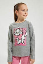 تنزيل الصورة على معرض الصور، Redtag-Grey-Marie-Sequin-T-Shirt-Character-Girls-2 to 8 Years
