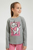 Redtag-Grey-Marie-Sequin-T-Shirt-Character-Girls-2 to 8 Years