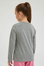 تنزيل الصورة على معرض الصور، Redtag-Grey-Marie-Sequin-T-Shirt-Character-Girls-2 to 8 Years
