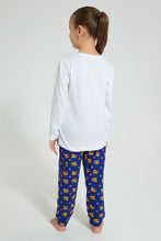 Load image into Gallery viewer, Redtag-White-Tom-&amp;-Jerry-Nightsuit-Pyjama-Sets-Girls-2 to 8 Years
