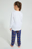 Redtag-White-Tom-&-Jerry-Nightsuit-Pyjama-Sets-Girls-2 to 8 Years