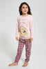 Redtag-Pink-Nana-Doll-Nightsuit-Pyjama-Sets-Girls-2 to 8 Years
