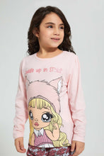 Load image into Gallery viewer, Redtag-Pink-Nana-Doll-Nightsuit-Pyjama-Sets-Girls-2 to 8 Years
