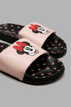 Load image into Gallery viewer, Redtag-Black-Minnie-Slide-Sliders-Senior-Girls-5 to 14 Years
