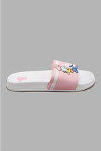 Load image into Gallery viewer, Redtag-White-Daisy-Duck-Slide-Sliders-Senior-Girls-5 to 14 Years
