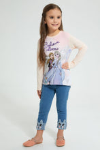 Load image into Gallery viewer, Redtag-Light-Wash-Embroideredroidery-Patch-Jegging-Jeggings-Girls-2 to 8 Years
