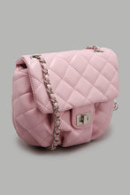 Load image into Gallery viewer, Redtag-Pink-Quilted-Cross-Body-Bag-Backpacks-Girls-
