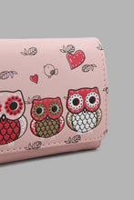 Load image into Gallery viewer, Redtag-Pink-Owl-Printed-Purse-Colour:Pale-Pink,-Filter:Girls-Accessories,-GIR-Purses,-New-In,-New-In-GIR-ACC,-Non-Sale,-W21A-Girls-
