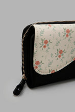 Load image into Gallery viewer, Redtag-Black-Floral-Printed-Purse-Colour:Black,-Filter:Girls-Accessories,-GIR-Purses,-New-In,-New-In-GIR-ACC,-Non-Sale,-W21A-Girls-
